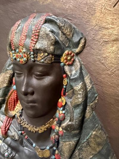 Exceptional Pair of Signed Louis Hottot Orientalist Polychrome Relief Panels