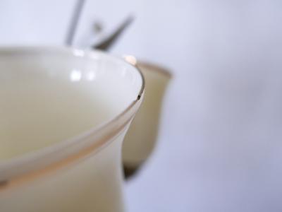 Exceptional Scandinavian Brass Opal Glass Chandelier or Ceiling Lamp 1950s