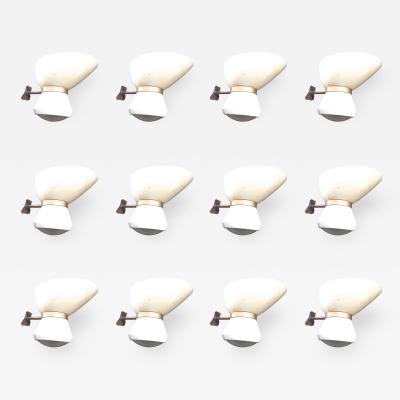 Exceptional Set of 16 Fifties Italian Sconces