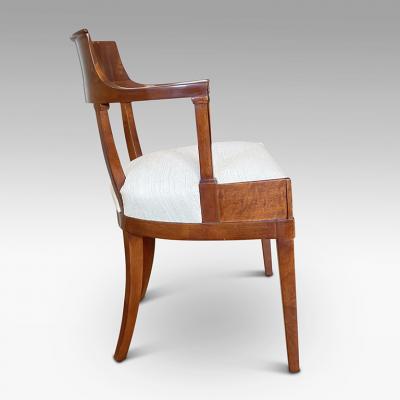 Exceptional Swedish Karl Johann Empire Armchair in Mahogany