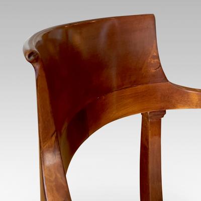Exceptional Swedish Karl Johann Empire Armchair in Mahogany