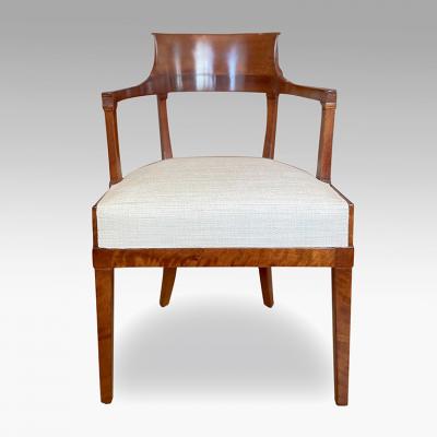 Exceptional Swedish Karl Johann Empire Armchair in Mahogany