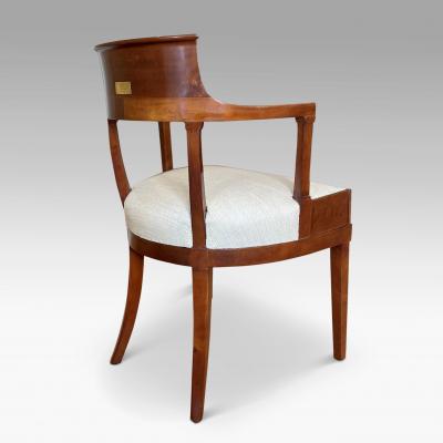 Exceptional Swedish Karl Johann Empire Armchair in Mahogany