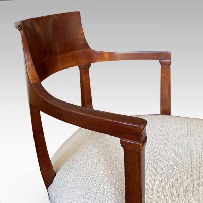 Exceptional Swedish Karl Johann Empire Armchair in Mahogany