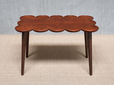 Exceptional Swedish Modern Cloud Form Mahogany Coffee Side Table 1940s
