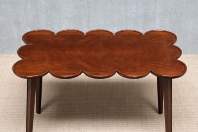 Exceptional Swedish Modern Cloud Form Mahogany Coffee Side Table 1940s