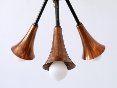 Exceptional Twelve Flamed Sputnik Chandelier or Pendant Lamp Austria 1950s