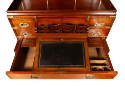 Exceptional Victorian Teak Campaign Chest