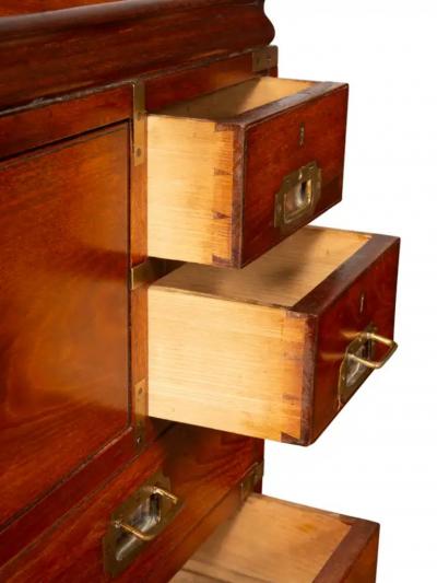 Exceptional Victorian Teak Campaign Chest