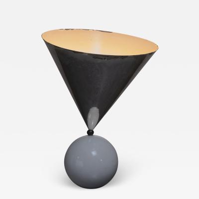 Exceptional marble and chrome table lamp