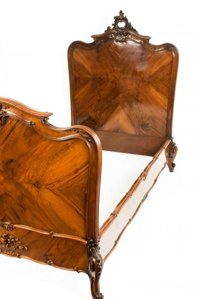 Exceptionally Hand Carved Matching Pair Single Bed