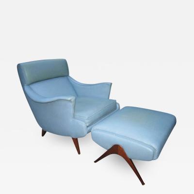 Exciting Mid Century Modern Lounge Chair with Ottoman