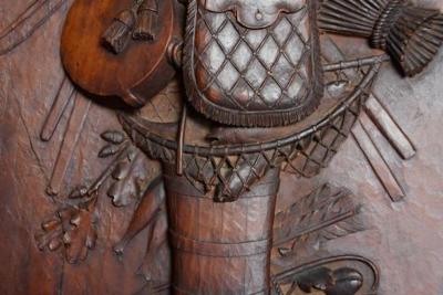 Exhibition quality 19th century Continental fruitwood trophy carving