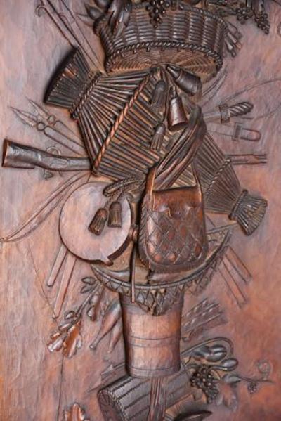Exhibition quality 19th century Continental fruitwood trophy carving