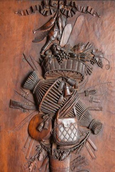 Exhibition quality 19th century Continental fruitwood trophy carving