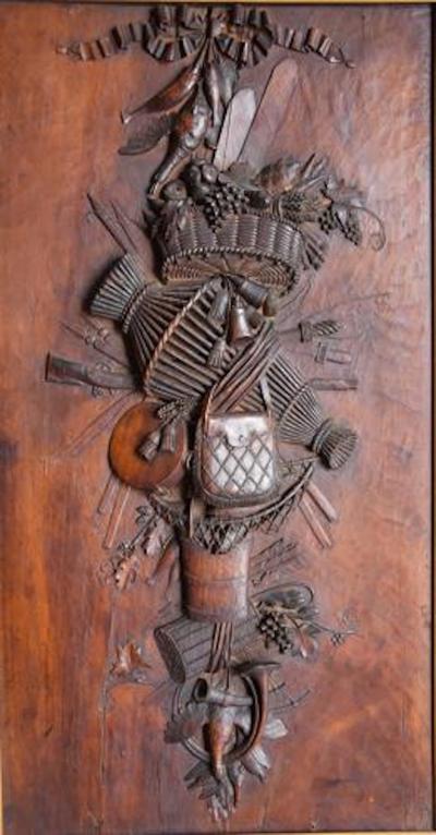 Exhibition quality 19th century Continental fruitwood trophy carving