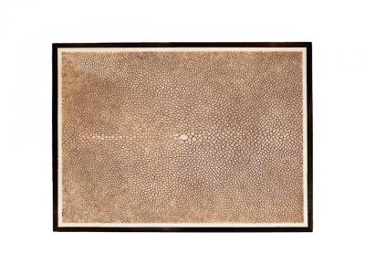 Exotic Ivory Shagreen and Macassar Ebony Box with Bone Inlay