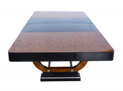Expandable Art Deco Dining Table Thuja Roots Lacquered France circa 1930