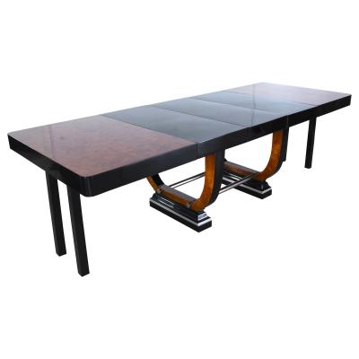 Expandable Art Deco Dining Table Thuja Roots Lacquered France circa 1930