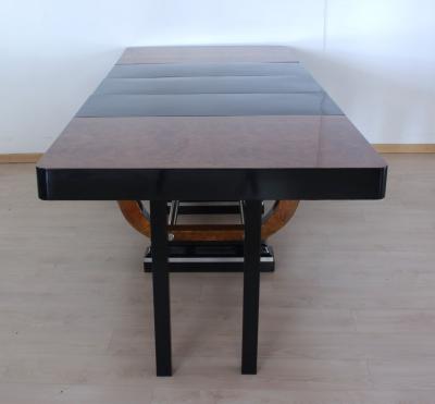 Expandable Art Deco Dining Table Thuja Roots Lacquered France circa 1930