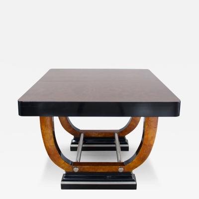 Expandable Art Deco Dining Table Thuja Roots Lacquered France circa 1930