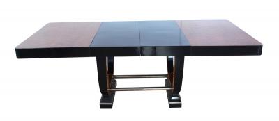 Expandable Art Deco Dining Table Thuja Roots Lacquered France circa 1930