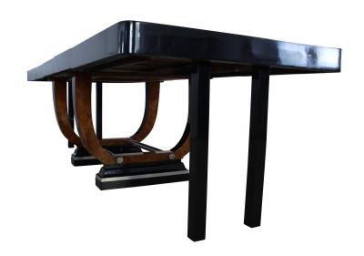 Expandable Art Deco Dining Table Thuja Roots Lacquered France circa 1930