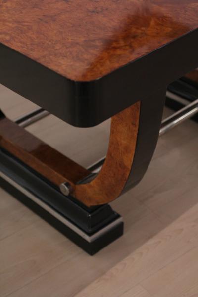 Expandable Art Deco Dining Table Thuja Roots Lacquered France circa 1930