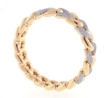 Expandable Pink Gold Diamond Bracelet