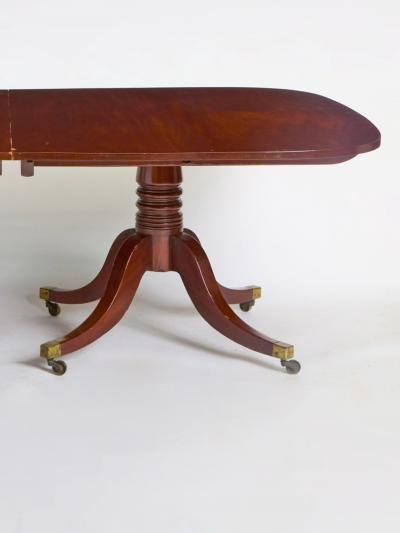 Exquisite Antique English George III Style Mahogany Wood Dining Table