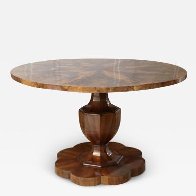 Exquisite Biedermeier Walnut Table Vienna c 1825 