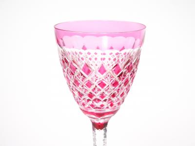 Exquisite Early 20th Cent Baccarat Diamond Cut Crystal Barware Tableware Service