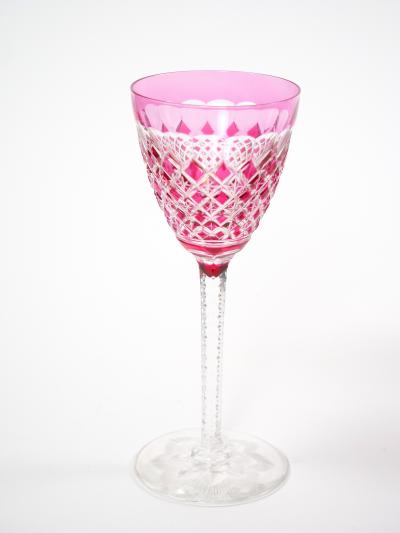 Exquisite Early 20th Cent Baccarat Diamond Cut Crystal Barware Tableware Service