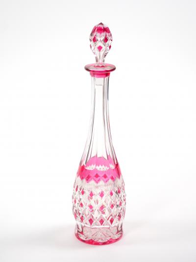 Exquisite Early 20th Cent Baccarat Diamond Cut Crystal Barware Tableware Service