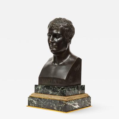 Exquisite French Patinated Bronze Bust of Emperor Napoleon I after Canova