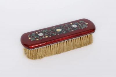 Exquisite Japanese Cloisonn Red Enamel Six Piece Dressing Table Set Ando Jubei