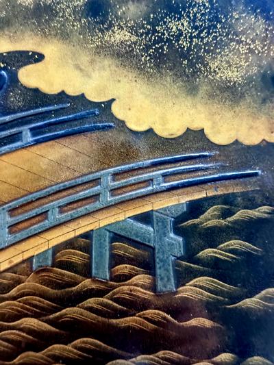 Exquisite Japanese Lacquer Maki e Suzuribako by Koma Kyuhaku Edo Period