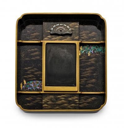 Exquisite Japanese Lacquer Maki e Suzuribako by Koma Kyuhaku Edo Period