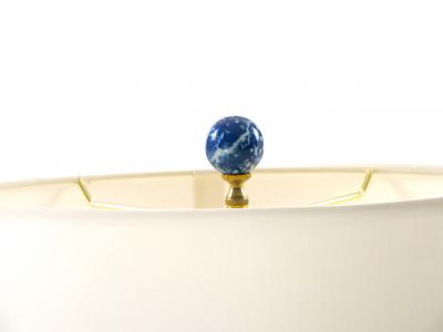 Exquisite Mid 20th Century Chinese Famille Noir Porcelain Table Lamp Wood Base