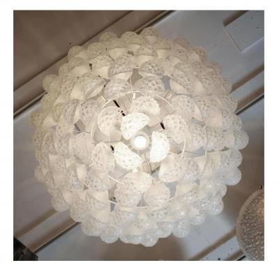 Exquisite Murano Honeycomb Glass Chandelier 72 H x 57 Dia Made to Order