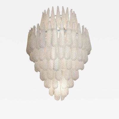 Exquisite Murano Honeycomb Glass Chandelier 72 H x 57 Dia Made to Order
