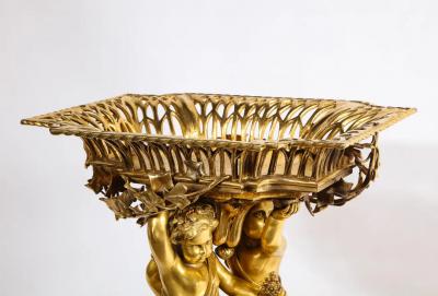 Exquisite Napoleon III French Ormolu Figural Basket Centerpiece Circa 1880