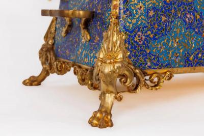 Exquisite Neo Grec Ormolu Champleve Enamel Jardiniere by Barbedienne S vin