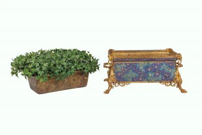 Exquisite Neo Grec Ormolu Champleve Enamel Jardiniere by Barbedienne S vin