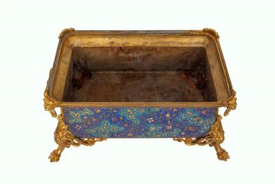 Exquisite Neo Grec Ormolu Champleve Enamel Jardiniere by Barbedienne S vin
