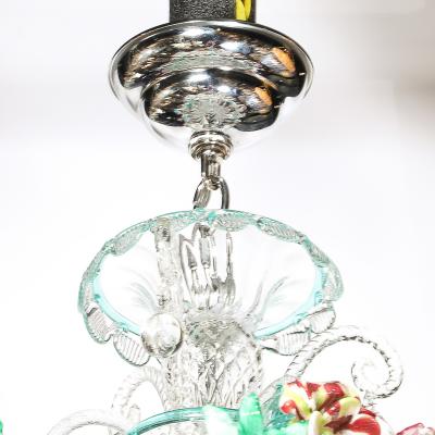 Exquisite Rare Mid Century Classical Hand Blown Murano Twelve Arm Chandelier