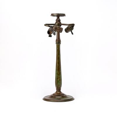 Exquisite Tiffany Studios Bronze Leaded Glass Feather Table Lamp Circa 1915