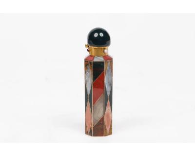 Exquisite Victorian English Gold and Scottish Agate Perfume Bottle Circa 1870