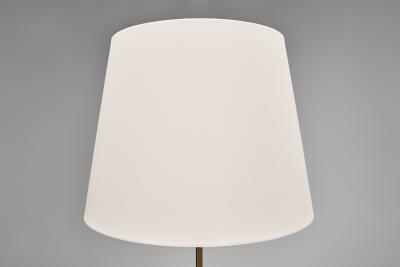 Extendable Brass Floor Lamp with Ribbed Stem Detail Europe 1940s