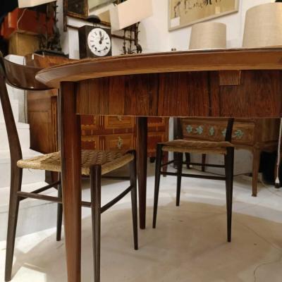 Extendable Nordic Design Rosewood Dining Table